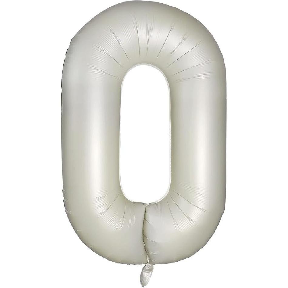 Number 9 Balloons White Sand Nine Balloon for 9 Year Old Birthday Decorations 40 Inches Cream White Large Numbers 9th Birthday Party Nude Ballons Number 0