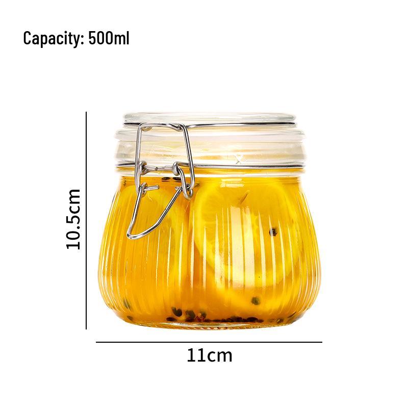 Food-Grade Glass Storage Jar for Nuts, Grains, Wine, Tea, and Honey