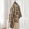 Elegant Animal Jacquard Imitation Pashmina Shawl for Women Double Sided Design,  Coldproof Windproof Blanket Style Scarf