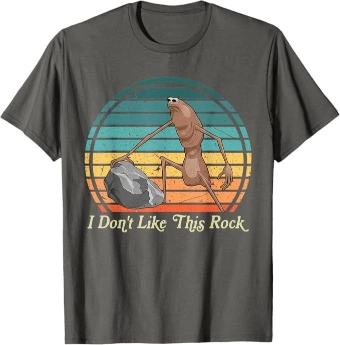 I Dont Like This Rock Print Short Sleeve Tshirt Marcus Meme Marcus The Worm Meme Tshirt Graphic Pattern Unisex Women Clothing