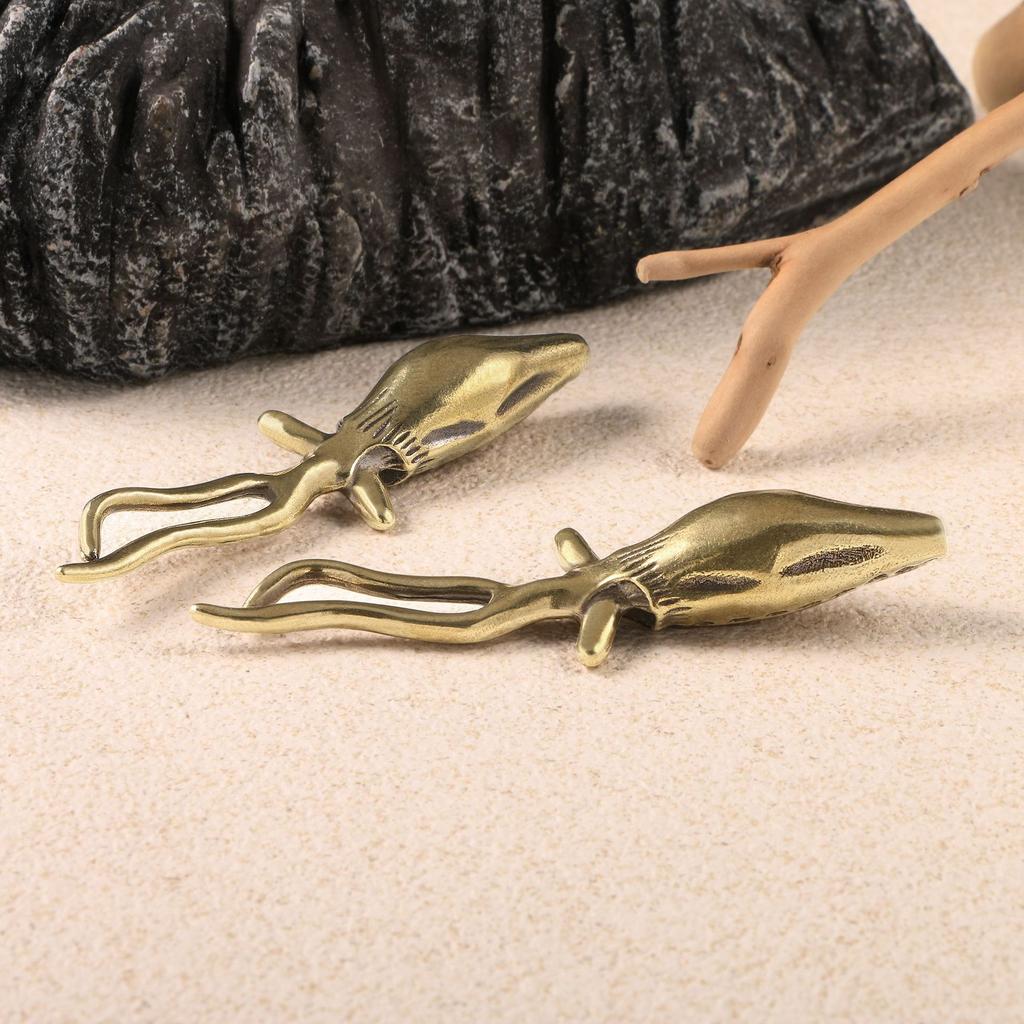 Kovová figurka chobotnice Mosazné mořské organismy Vintage domácí dekorace Dekorace na kancelářský stůl Mini simulační zvíře Suvenýr Dárek