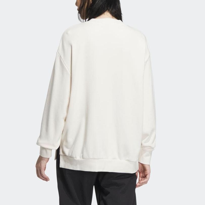 adidas Originals Trefoil Heart Logo Crew Neck Sweatshirt Women Tops White IK8662