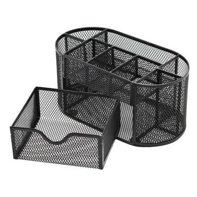 1pcs Storage Multi-functional Desk Organizer Mesh Metal Pen Holder Stationery Container Box Office S