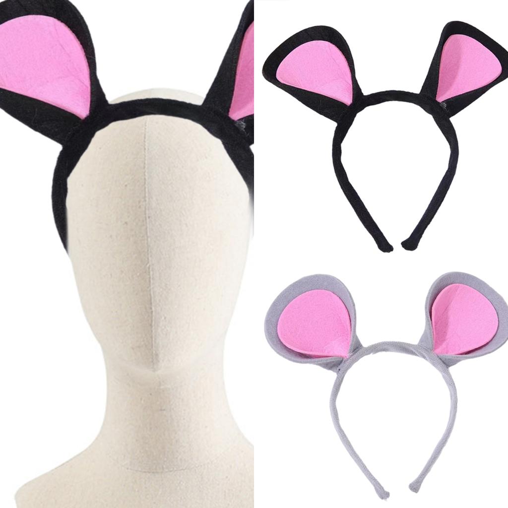 Mouse Ears Hairband Photo Props Kids Hair Hoop Headband Party Headpiece Fun Stage Headbands for Music Festival