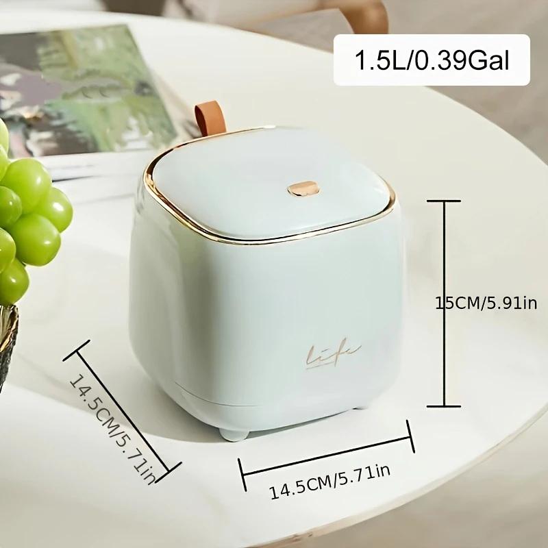 New Pressing Mini Desktop Trash Can Light Luxury Double-Layer Coffee Table Bomb Cover Small Trash Can Storage Bucket Wastebasket
