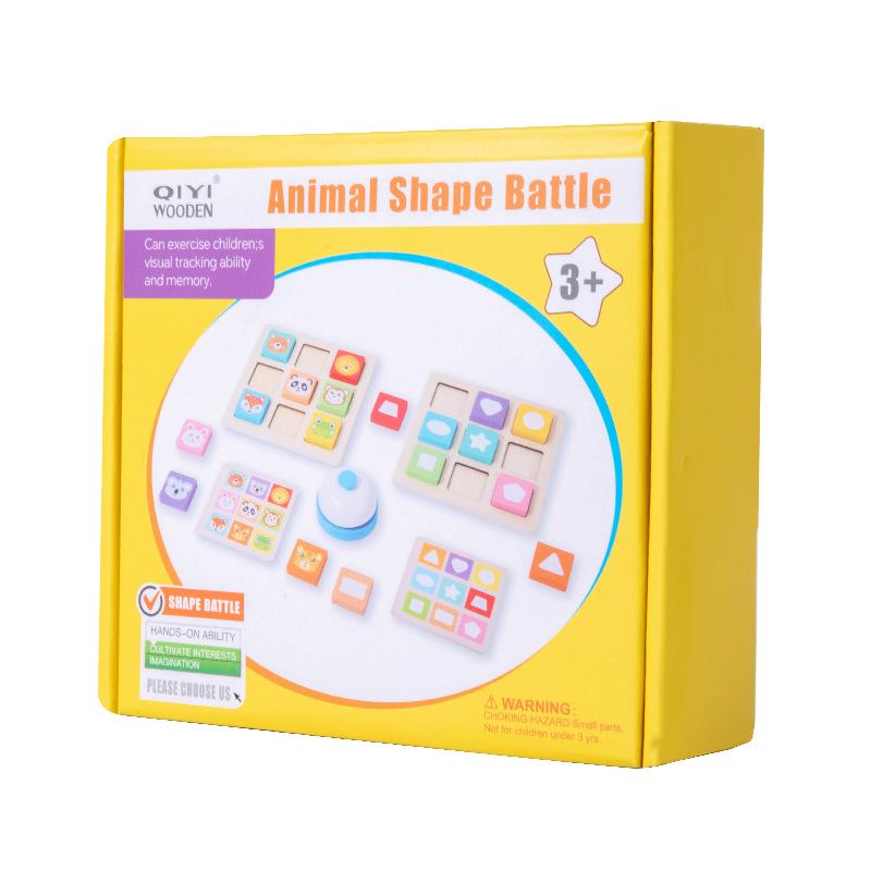 Animal Shape Battle Puzzle: Interactive Building Block Game for Kids 2-6 Years