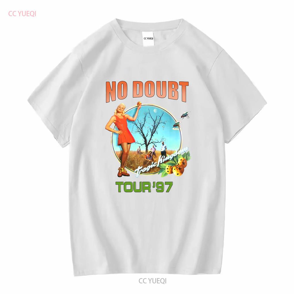 Vintage 1997 Koszulka z długim rękawem No Doubt Tour 87 Biała KV10583 vintage Wypłukana moda Wszechstronny top do noszenia na co dzień graficzny