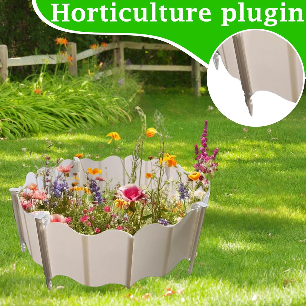 20pcs Garden Border with Ground Stakes, Outdoor Edging, Flower Bed Barrier, Edging for Yard