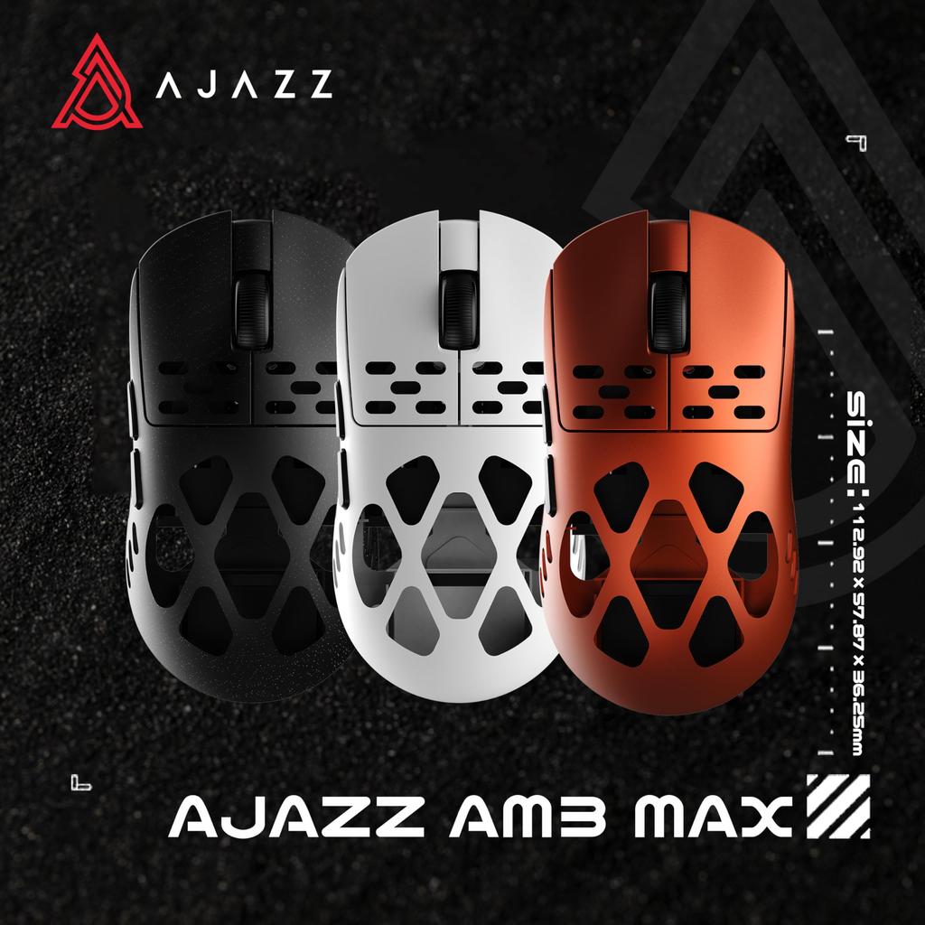 AJAZZ AM3 MAX Sem Fio 49g Rato Gaming de Alto Desempenho Simétrico Taxa de Polling 8KHz Liga de Magnésio Leve Sensor PAW3950APEX Japonês 2.4g