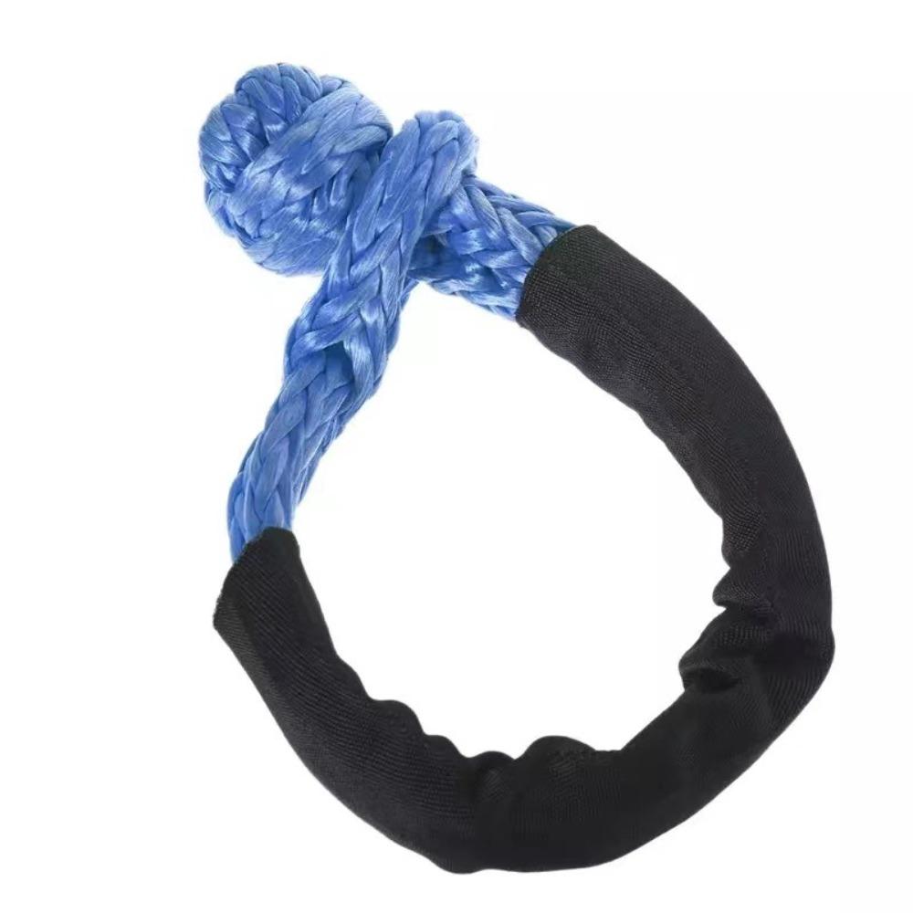 

38000 фунтов прочности на разрыв синтетический трос с защитным рукавом сверхпрочный ремень для буксировочной скобы прочный трос для лебедки синий