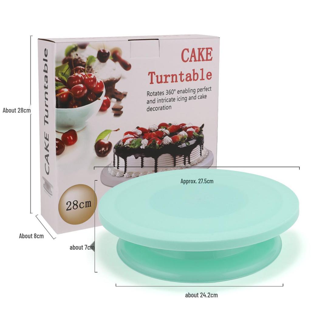 Rotating Cake Decorating Stand - Lightweight & Stable Plastic Turntable