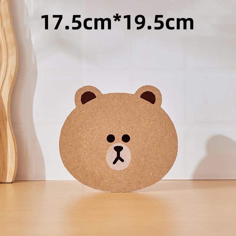 Braunbär Holzuntersetzer Verbrühschutz Wärmeisolierung Rutschfeste Tischsets Küchentisch Keramikteller Kasserollenuntersetzer Heimuntersetzer