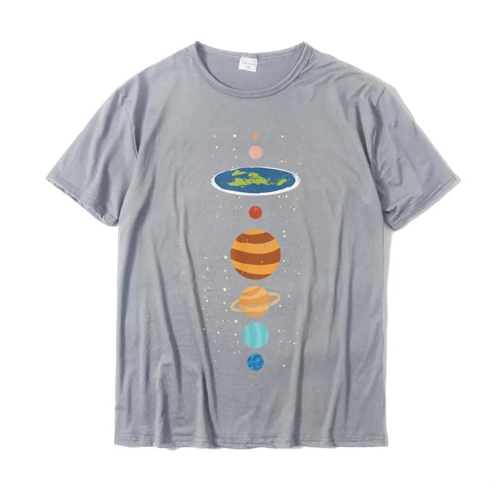 Flat Earth And Planets Funny Conspiracy Theory Earthers Gift T-Shirt Cute Men T Shirt Cotton Tops Tees Camisa Fashion Streetwear