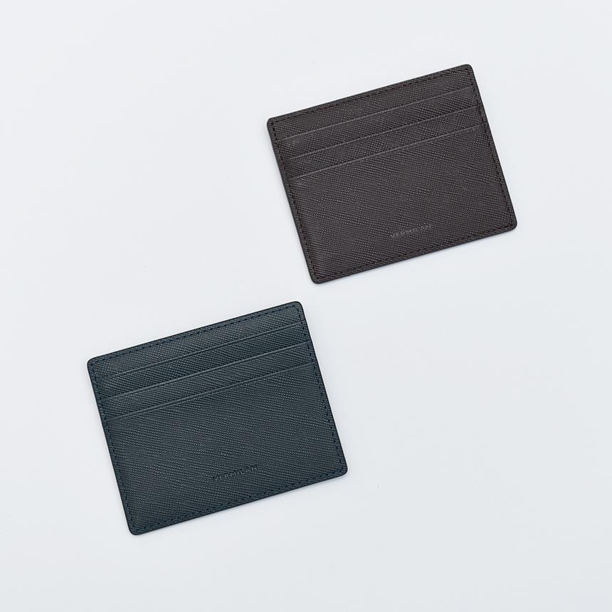 Vermilan Saffiano Genuine Leather Slim Card Wallet 4 Colors