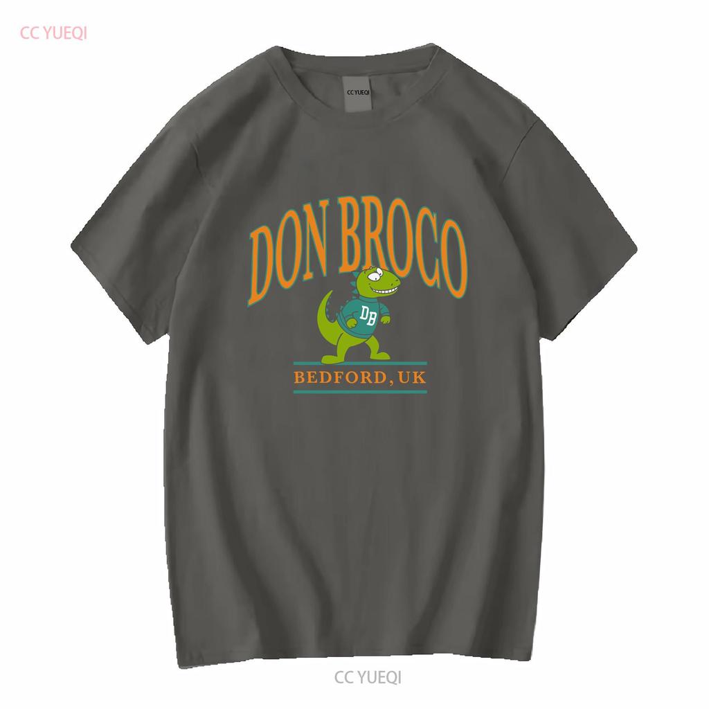 Don Broco Bedford Dinosaur T Shirt vintage Lavato grafico Traspirante uomo Alla moda Leggermente streetwear moda Unisex