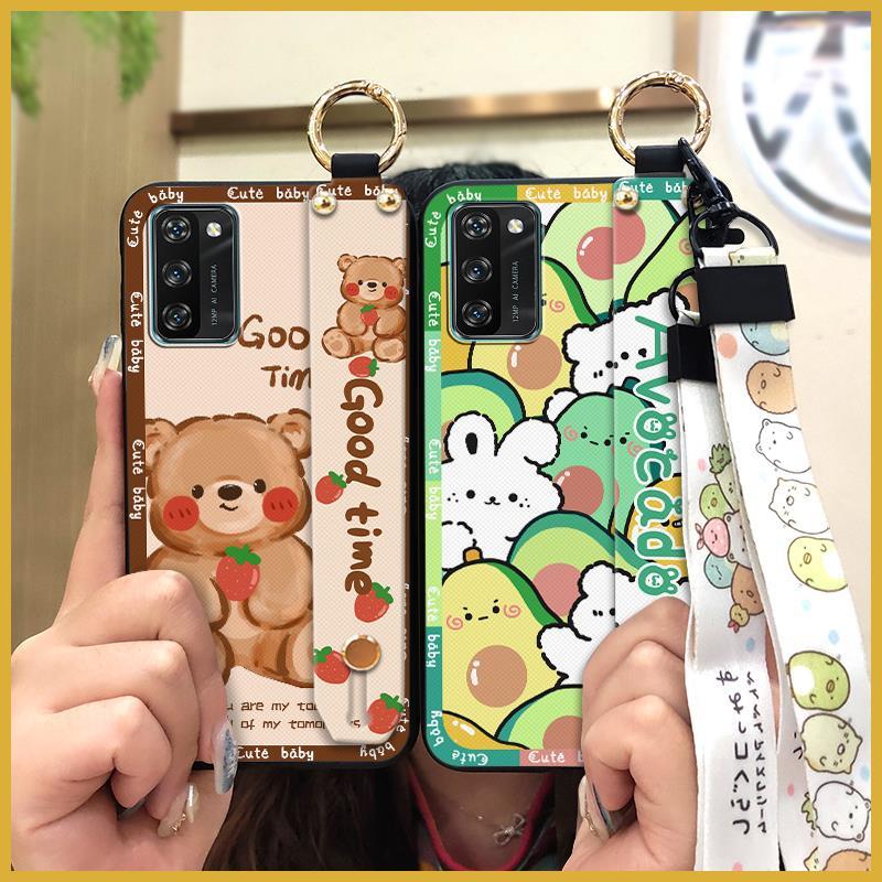 Cute Ring Phone Case For Blackview A100 Anti-knock Wristband Protective Kickstand Cartoon Silicone Fashion Design