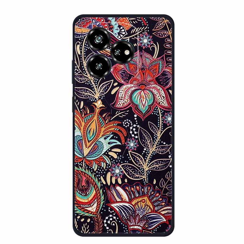 3D Relief Emboss Case For ZTE Axon 60 50 lite Blade A75 A73 4G V60 Design V50 Design 4G Black Silicone Soft Back Cover Case Capa