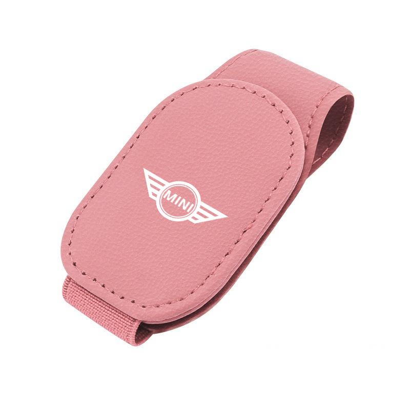 Carbon Fibre/Leather Car Glasses Clip Cards Case Sunglasses Bracket For BMW Mini Cooper R50 R53 R55 R56 R60 R61 F54 F55 F56 F60