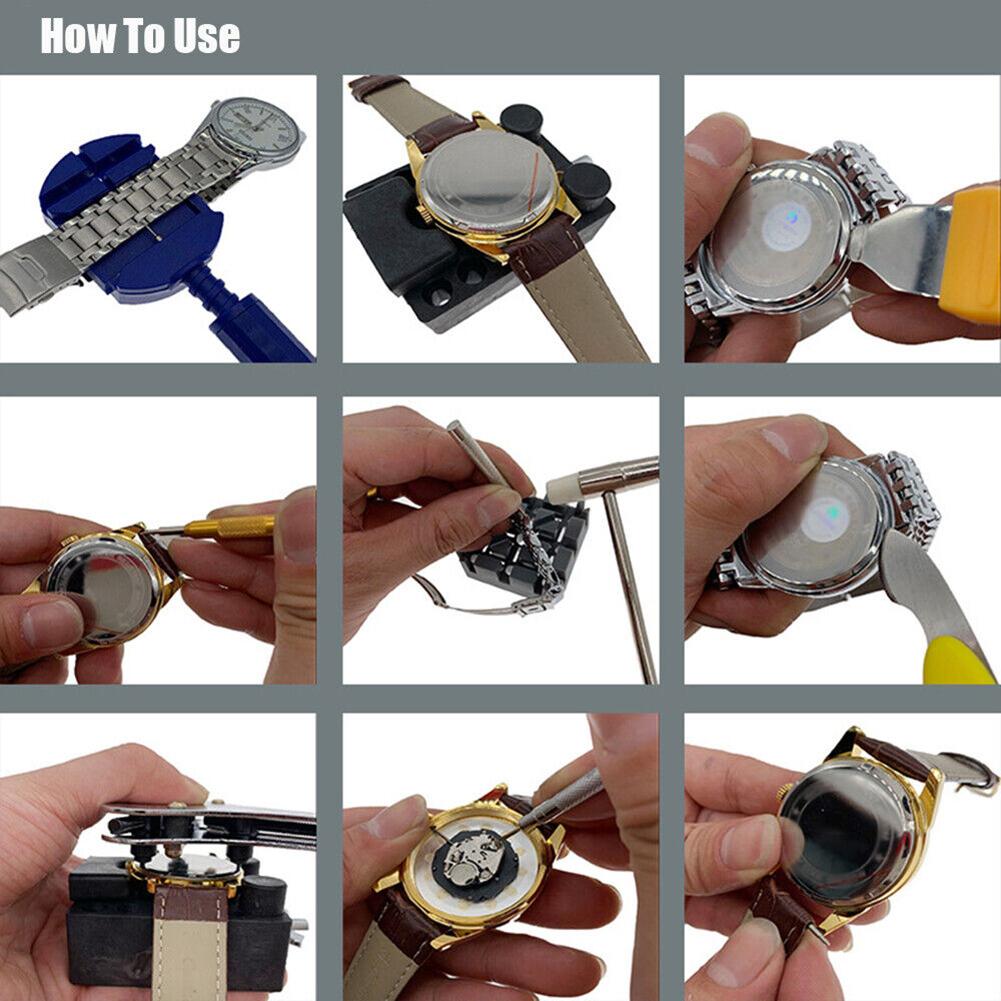 147pcs Watch Repair Kit Watch Link Removal Tool Watch Tool Kit Professional Watch Repair Tools With Carrying Bag