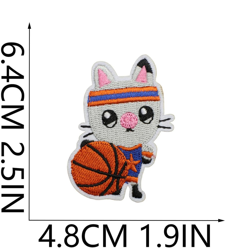 Little Girl Embroidery Cloth Sticker Pet Kitten Patch Sticker Clothes Decoration Cartoon Kitten Computer Embroidery Chapter Sticker