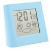 Solar Battery Dual Energy Alarm Clock Weather Forecast Temperature Humidity Alarm Clock Blue