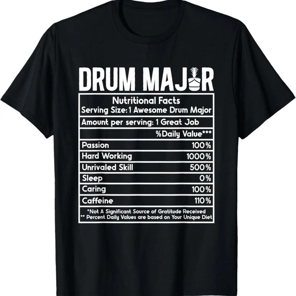 Tambourmajor Nährwerte Marching Band Tambourmajore T-Shirt