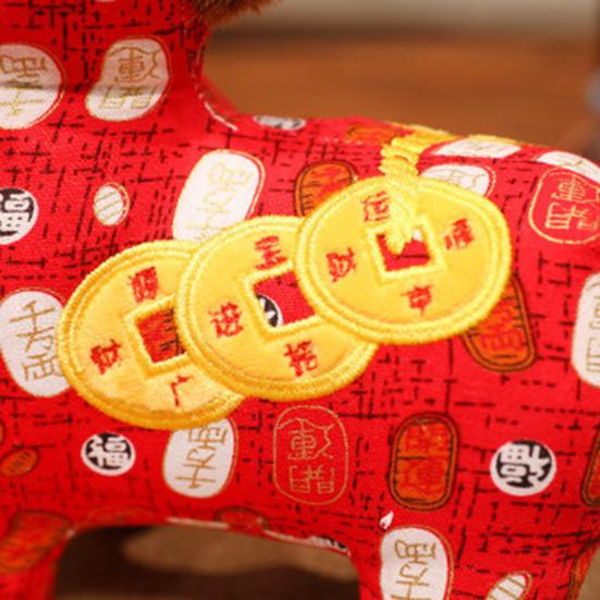 Blessing Horse Plush Toy Chinese Style Stuffed Horse Doll Good Luck