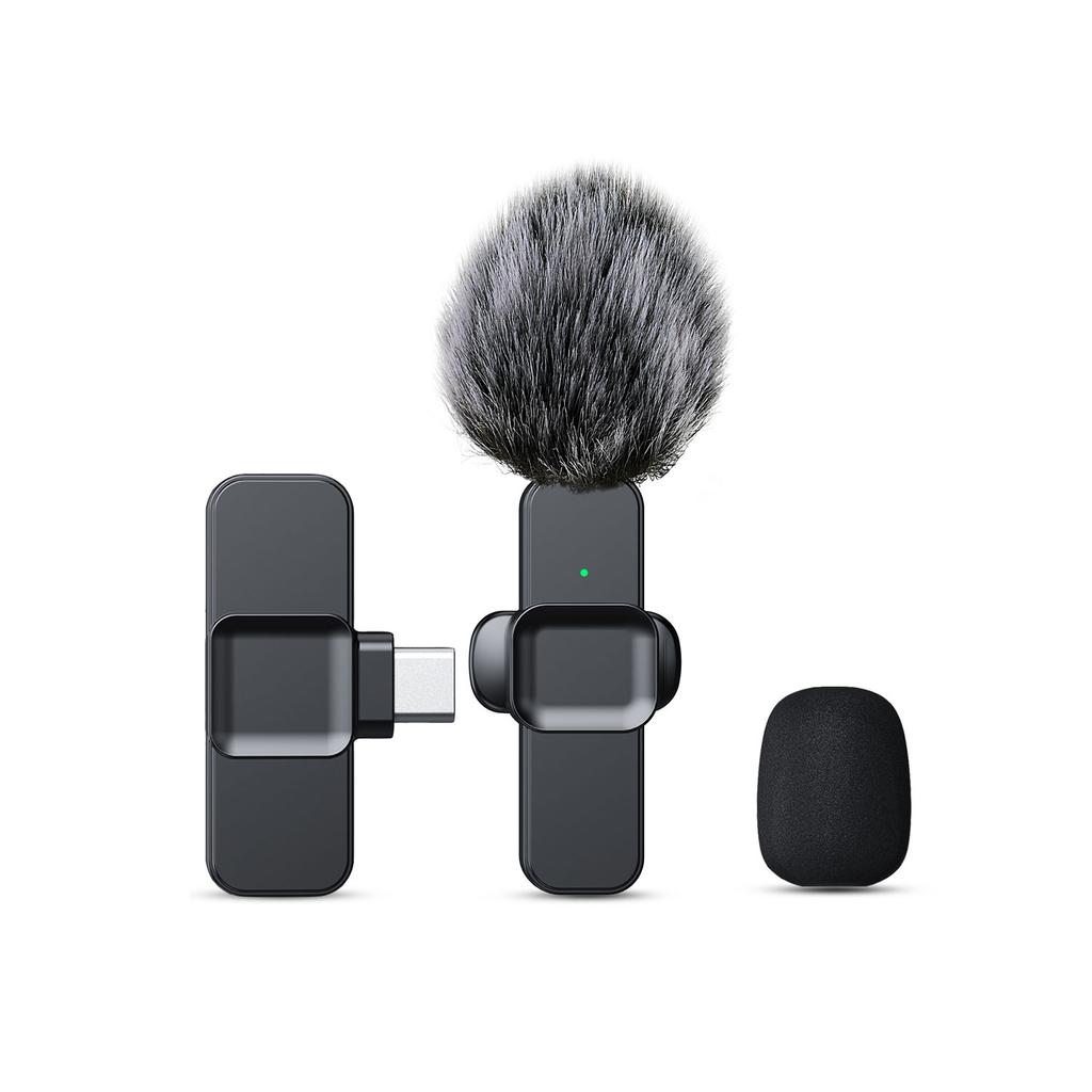 BEPAN New Wireless Lavalier Microphone Portable Audio Video Recording Mini Microphone for Android PC Camera Live Gaming Phone