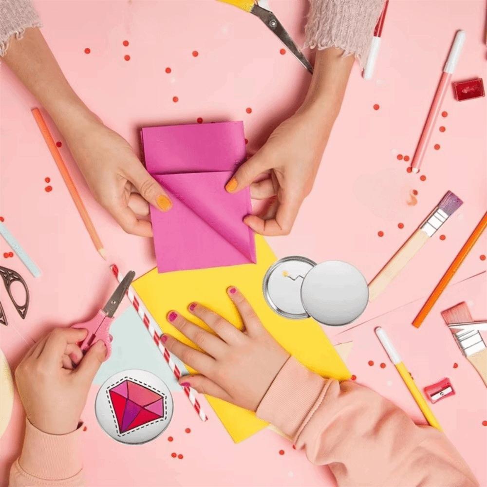 100pcs 25/58mm Round Pin Badge DIY Art Crafts Button Maker Parts Metal Brooch Clasps Button Maker