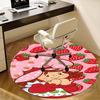 Strawberry Shortcake Chair Mat - Round Carpet for Home Decor, Office Use, Bedroom