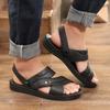 Men's Sandals Thick-soled Summer Non-slip Casual Shoes Comfortable Wear-resistant Outer Wear Dual-use Sandals and Slippers Dad Beach Shoes