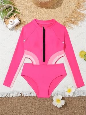 One-piece Kids Swimsuit Girls Swimwear Summer Beach Wear Swimming Suit for Girls 5-14Years