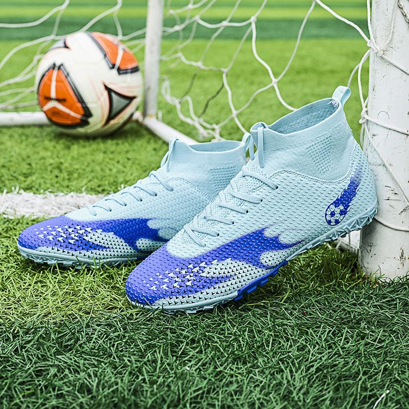 New Falcon High-top Football Shoes Long Nails Football Shoes TF Broken Nails Special Training Shoes Football Men's Models