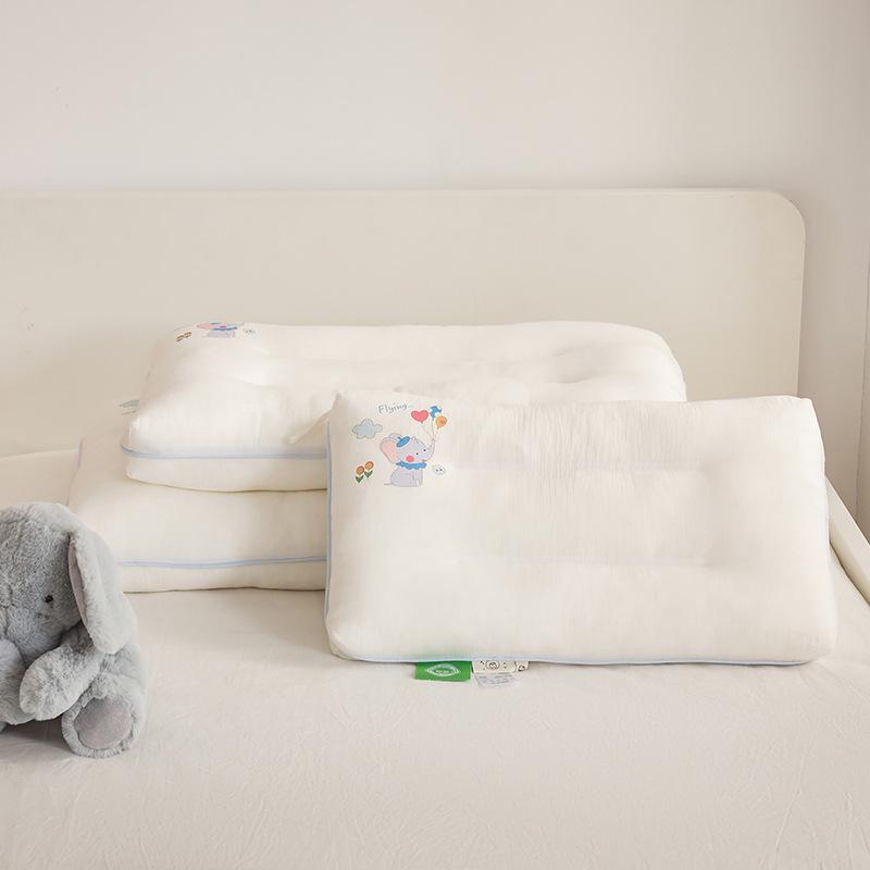 Class A Pure Cotton Cartoon Pillow Core - Washable Low Pillow for Kids & Adults 30*50cm (Toddler/Single)