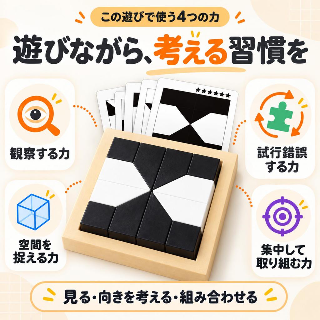 Logic Puzzle Black and White Brain Training 80 40 5 Levels of Educational Brain Senior Citizens Ms.0 2-Color Game, ABS, Puzzle, Puzzle, Questions,