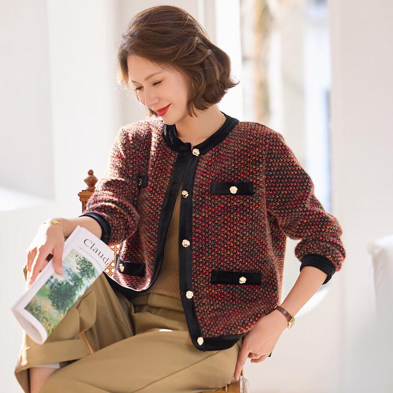 

Женский шикарный осенний кардиган-жакет с круглым вырезом 5XL