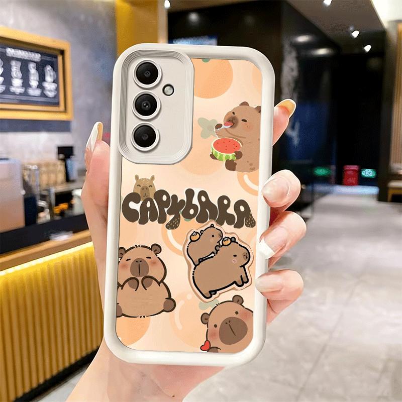 Phone Case for Samsung Galaxy A17 A16 A15 A14 A13 Funny Capybara Cartoon Cute A56 A36 A26 A55 A35 A25 A54 A34 A24 A53 A33 A23 A0