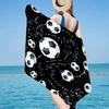 Soccer Ball Pattern Background Beach Towel, Super Soft Microfiber, Gift for Her/Him, Birthday, for Pool, Beach, Travel, Home Decor Fan Gifts