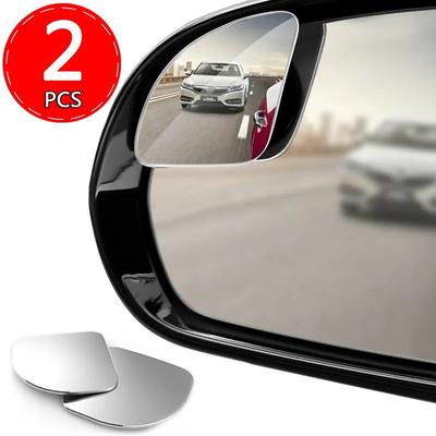 2 stücke Auto Blinden Winkel Spiegel Rahmenlose Hilfs Rückspiegel Auto Motorrad Universal Weitwinkel Einstellbar Kleine Spiegel