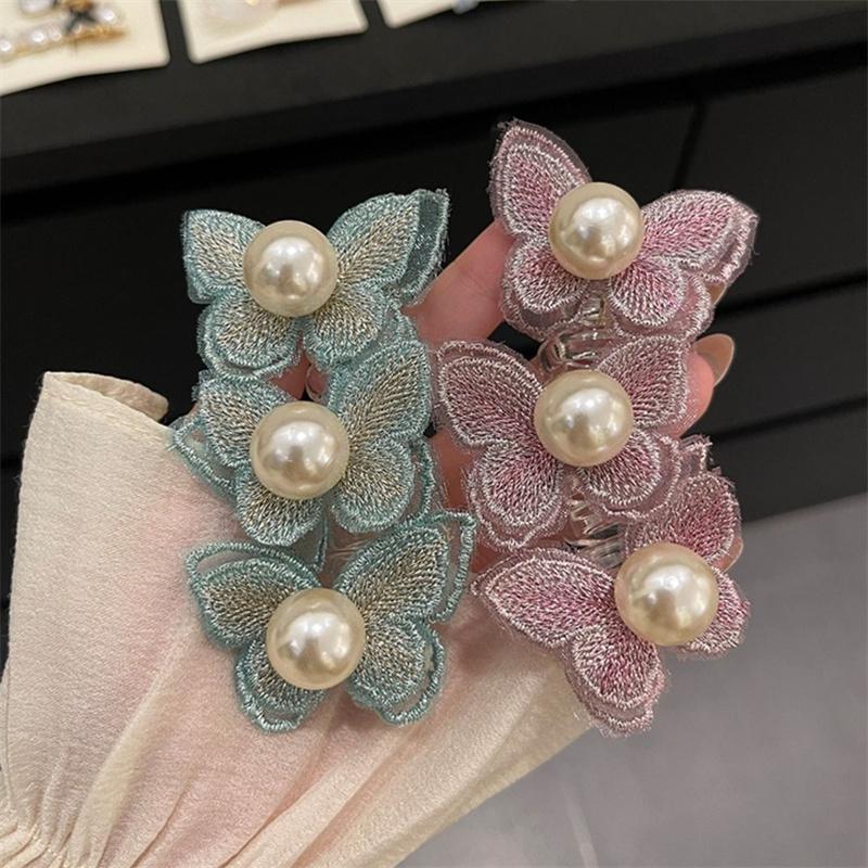 Schmetterling Perle Glattes Haarseil Haarbänder Stirnband Telefondraht Haarbänder Pferdeschwanz Haarseil