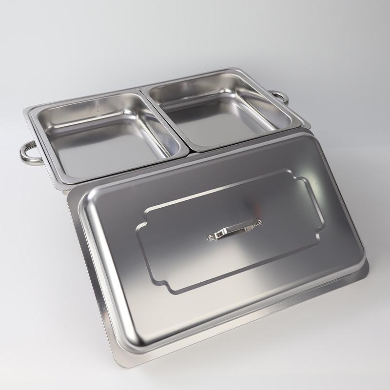 Gold Stainless Steel Square Buffet Warming Stove for Restaurants