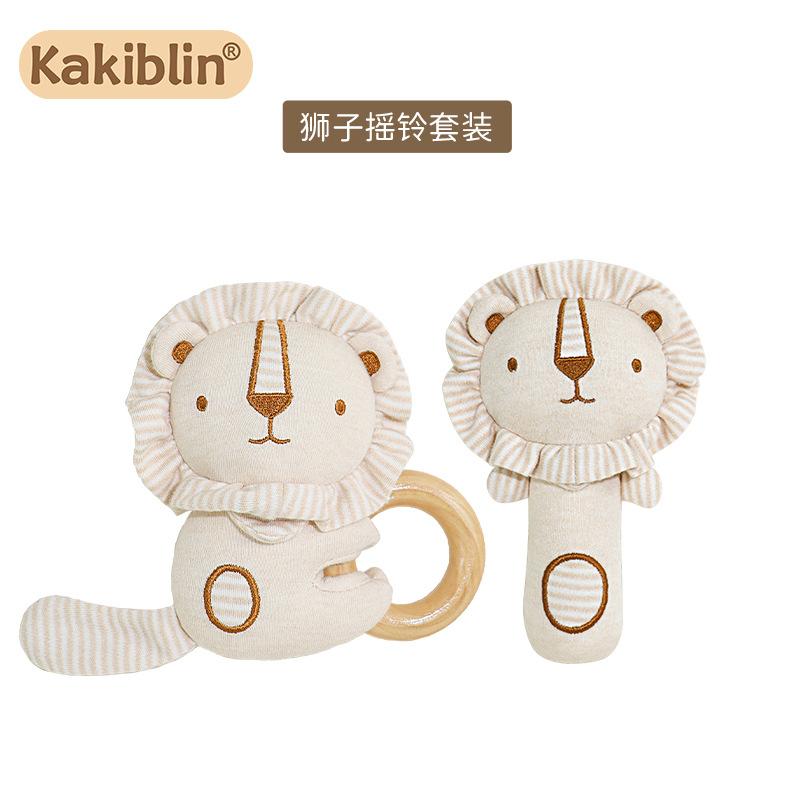 Cotton Baby Rattle and Teething Toy Set - Soft Rattle for Infant Sensory Development