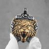 Herren Wikinger Wolf Halskette Edelstahl Mode Hip Hop Odin Amulett Keltischer Anhänger Halskette Vintage Charme Schmuck