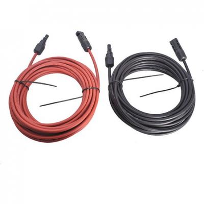 12AWG 1 Pair 30 FT Black + Red Solar Panel Extension Cable Wire Connector