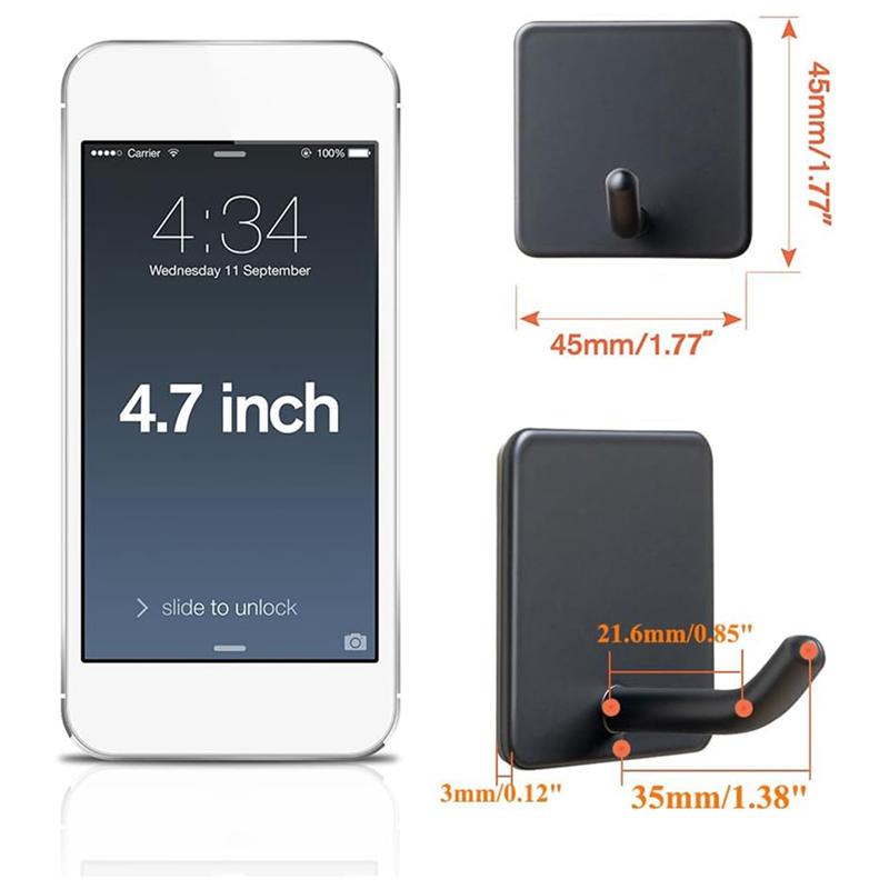 Gut-4er Pack Klebehaken Handtuchhaken Schwerlast Keine Bohrung Klebehaken Wandhaken Duschhaken Für Innen Dusche Badezimmer Küche Tür