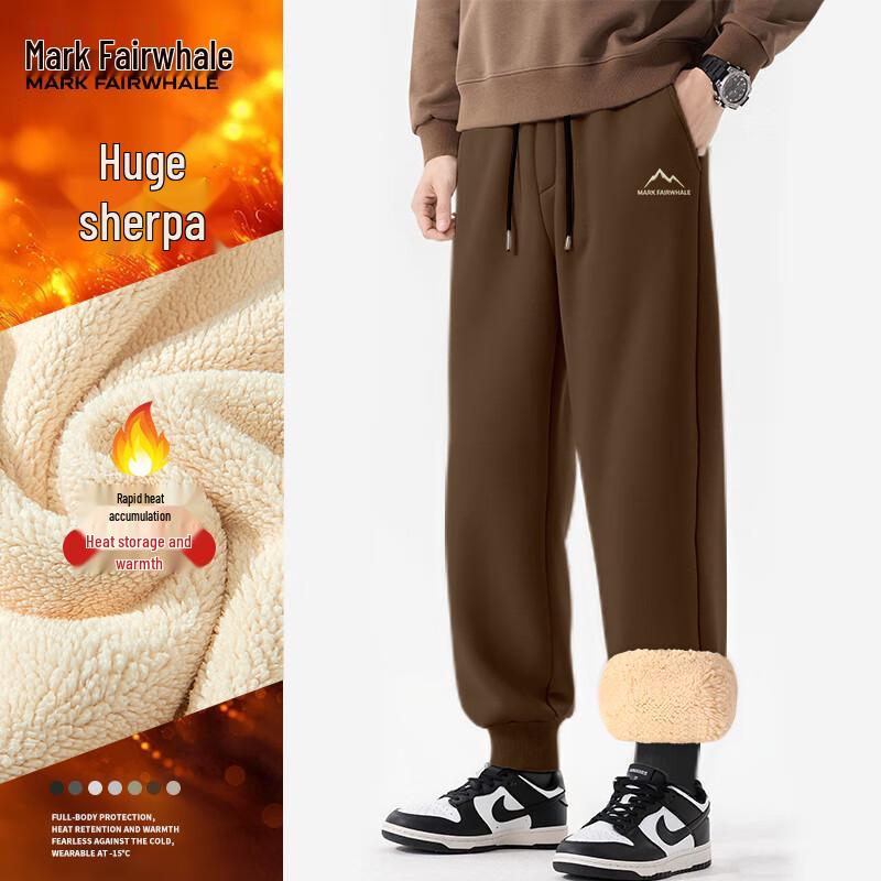 

Mark Fairwhale Men s Lamb Fleece Lined Winter Jogger Sweatpants 5XL