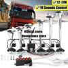 12-24V 6 Trompeten Auto Lufthorn Kit Ultra Laut 10 Verschiedene Sounds Steuerung 1 Stk Silber