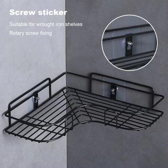 10Pcs Screw Patch Self-adhesive Wall Hook Strong Load-bearing Photo Frame Sticker Hooks for Home Room