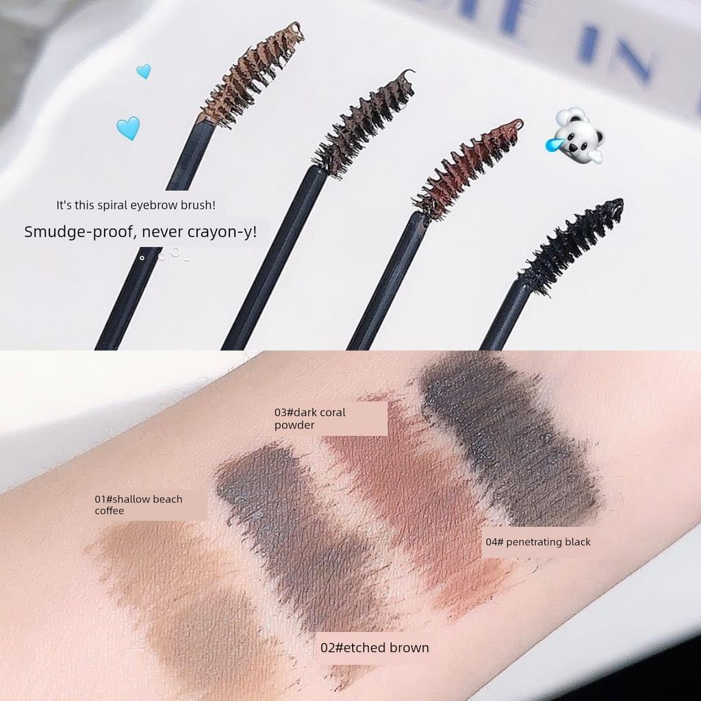Pink-Brown Eyebrow Dye for Women, Light Color, Waterproof, Long-Lasting, Non-Fading, Two-In-One Water Eyebrow Pencil, Wild Eyebrow Raincoat Styling