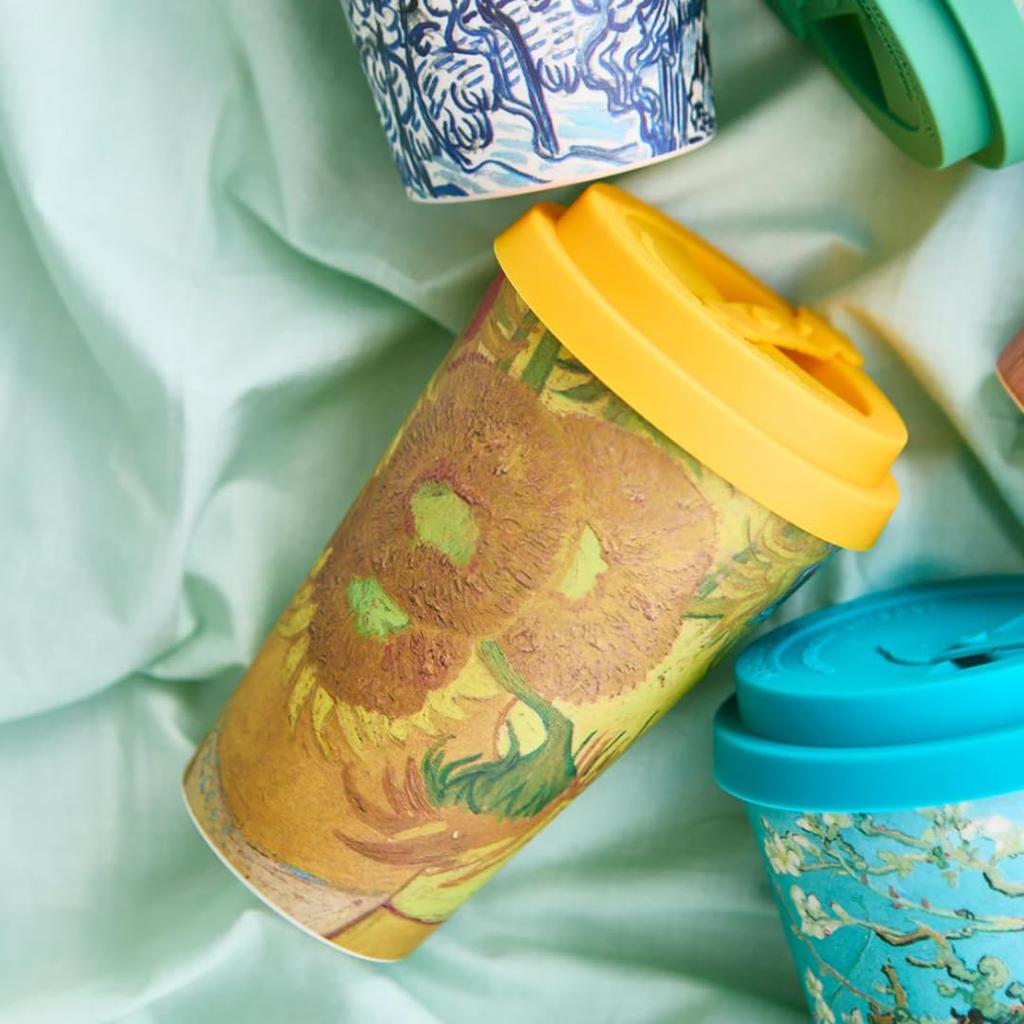 Ecoffee Cup (Ecofee Cup) - Reusable, Eco-Friendly Cup and Saucer, Vincent Van Gogh, 400ml, 814 041